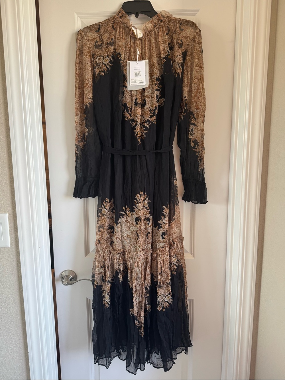 Zimmermann Paisley Long-Sleeve Midi Dress - Picture 8 of 11